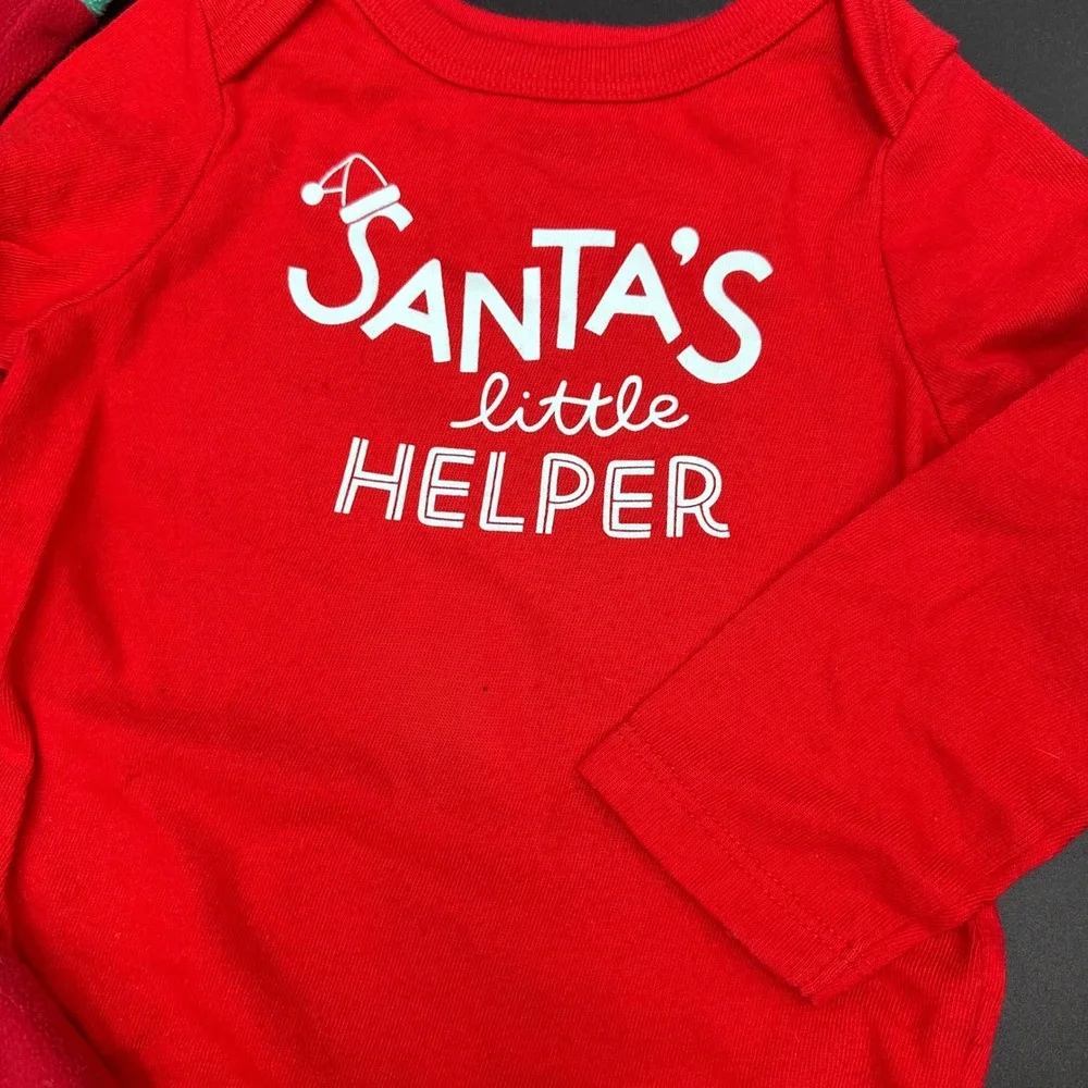 Joe Fresh Santa Pajamas & Cat Jack Santa's Little Helper Bodysuit‎